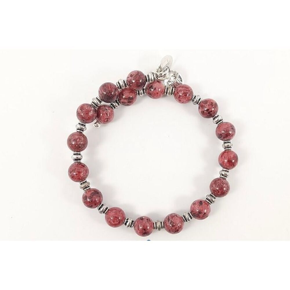 Wind & Fire Rhodonite Wrap Bracelet New - Picture 2 of 7